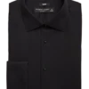Pronto Uomo Slim Fit French Cuff Tuxedo Formal Shirt, Black -Cheap Clothing Store MW40 5FZ0 08 PRONTO UOMO BLACK SOLID MAIN