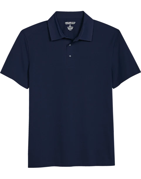 Awearness Kenneth Cole Modern Fit Welded Polo, Navy 3 Awearness Kenneth Cole Modern Fit Welded Polo, Navy