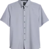 Michael Strahan Modern Fit Short Sleeve Sport Shirt White Woven Pattern -Cheap Clothing Store MW40 6MYZ 10 MICHAEL STRAHAN WHITE MAIN