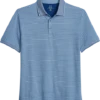 Michael Strahan Modern Fit Short Sleeve Polo, Blue Stripe