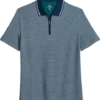 Michael Strahan Modern Fit Zip Polo, Teal -Cheap Clothing Store MW40 6NCT 93 MICHAEL STRAHAN TEAL MAIN