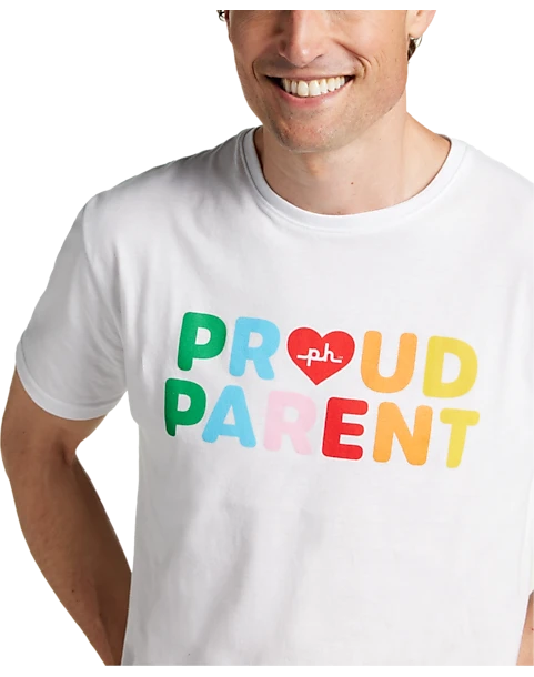 The Phluid Project Classic Fit Proud Parent Graphic Crew, White 4 The Phluid Project Classic Fit Proud Parent Graphic Crew, White - Image 2